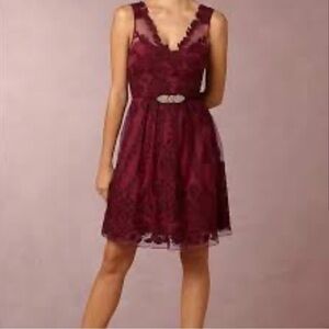 Yoana Baraschi cranberry silk dress